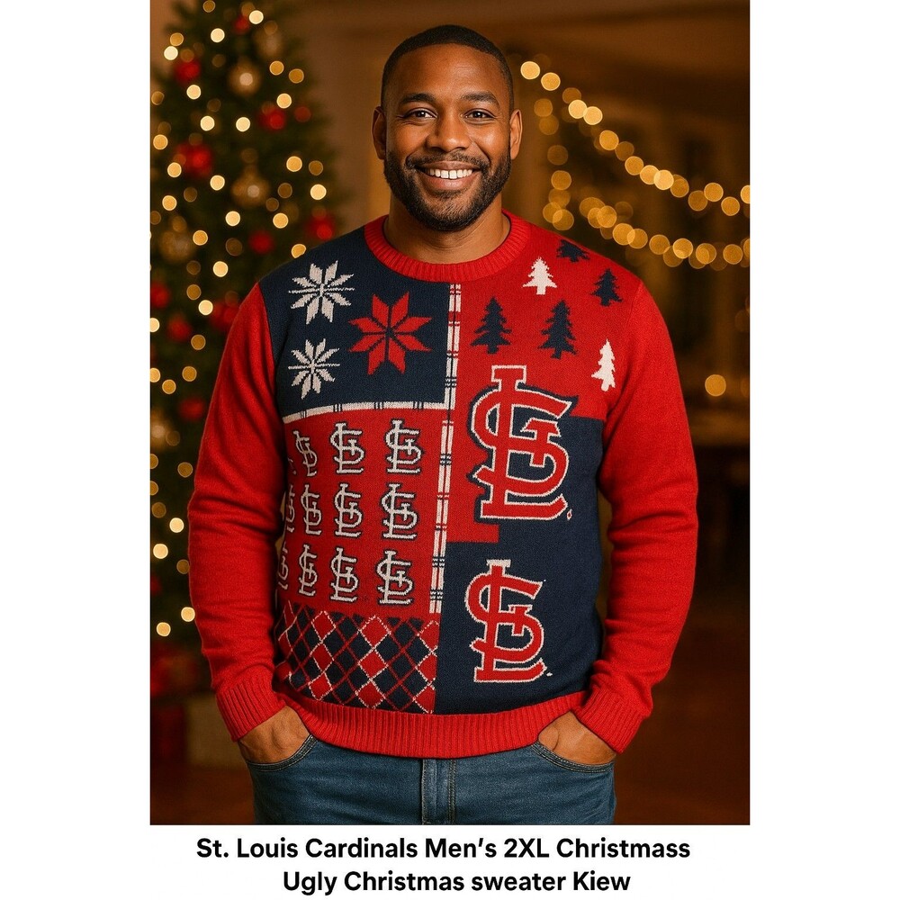 St. Louis Cardinals Men’s 2XL MLB Genuine Merchandise Ugly Christmas Sweater ...